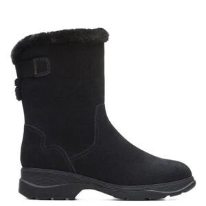 Clarks Aveleigh Pull-On Booties Black Suede 6M